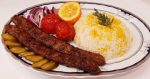 چلو کوبیده دو سیخ
